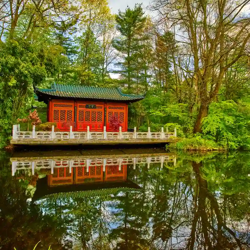 Jardín zen con rocas y arena