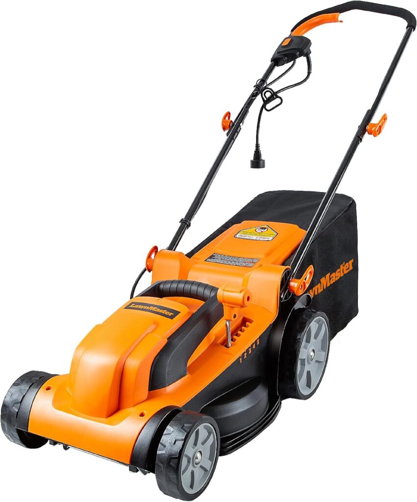 Cortadora de césped eléctrica LawnMaster MEB1114. hyper tough lawn mower